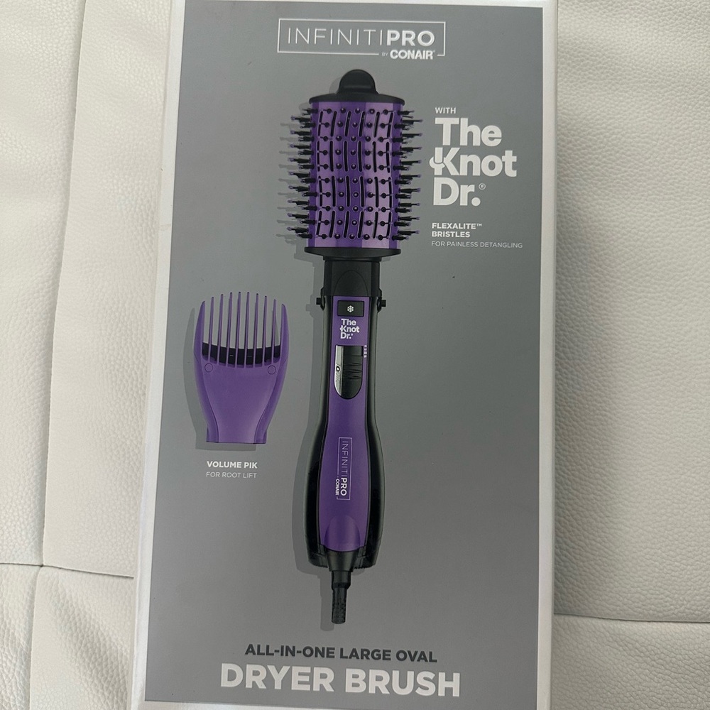 The Knot Dr. Purple Hair Dryer Brush